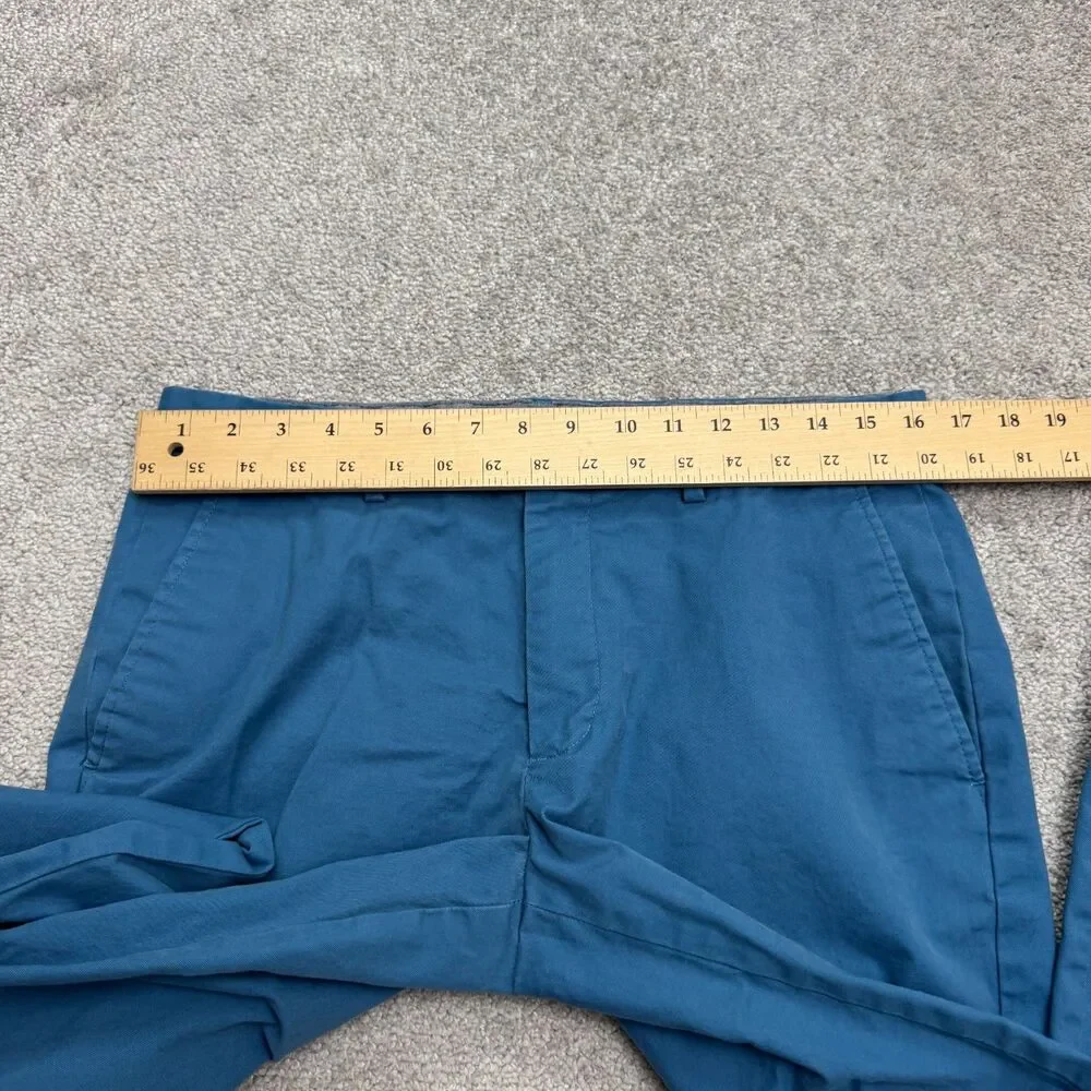 Banana Republic Mason Chino Pants Mens 32x32 Teal Bay Blue Straight Flat Front